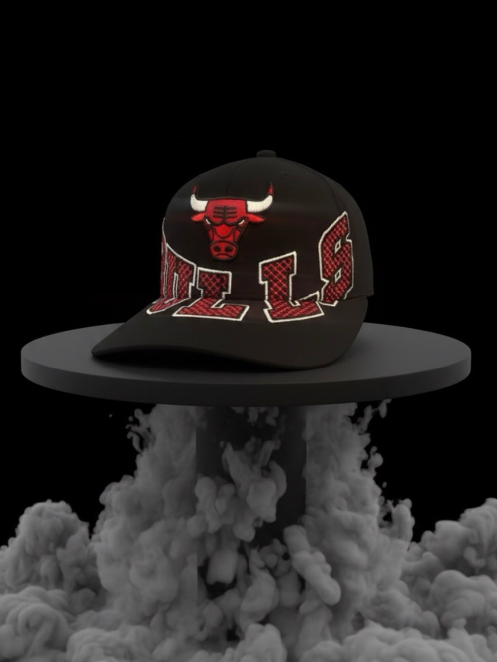 Chicago Bulls Mitchell & Ness Black and White Over Under Snapback
